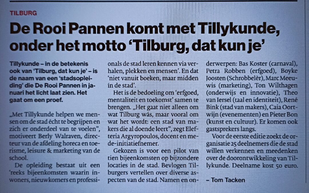 Tilburgse Taol onderdeel van Tillykunde